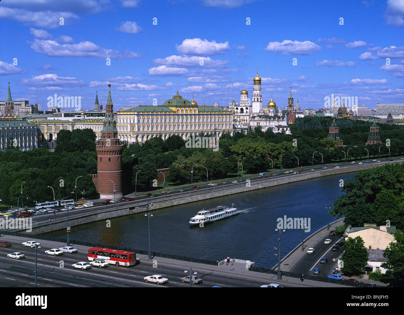 La Russie à l'été 2008 de la ville de Moscou Moskva Kremlin trafic Banque D'Images