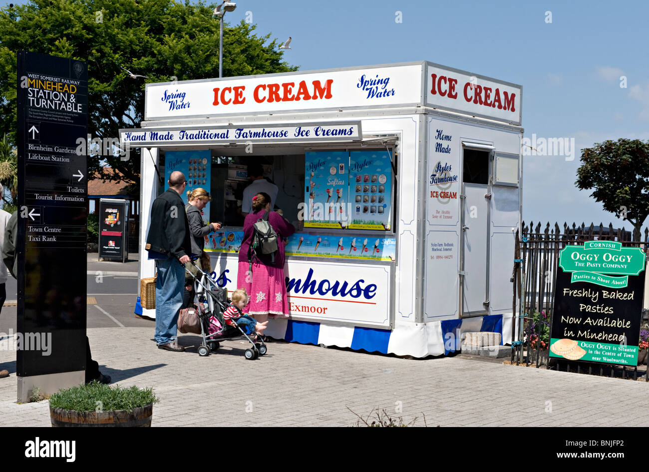 Kiosque de crème glacée à Minehead, Devon, UK Banque D'Images