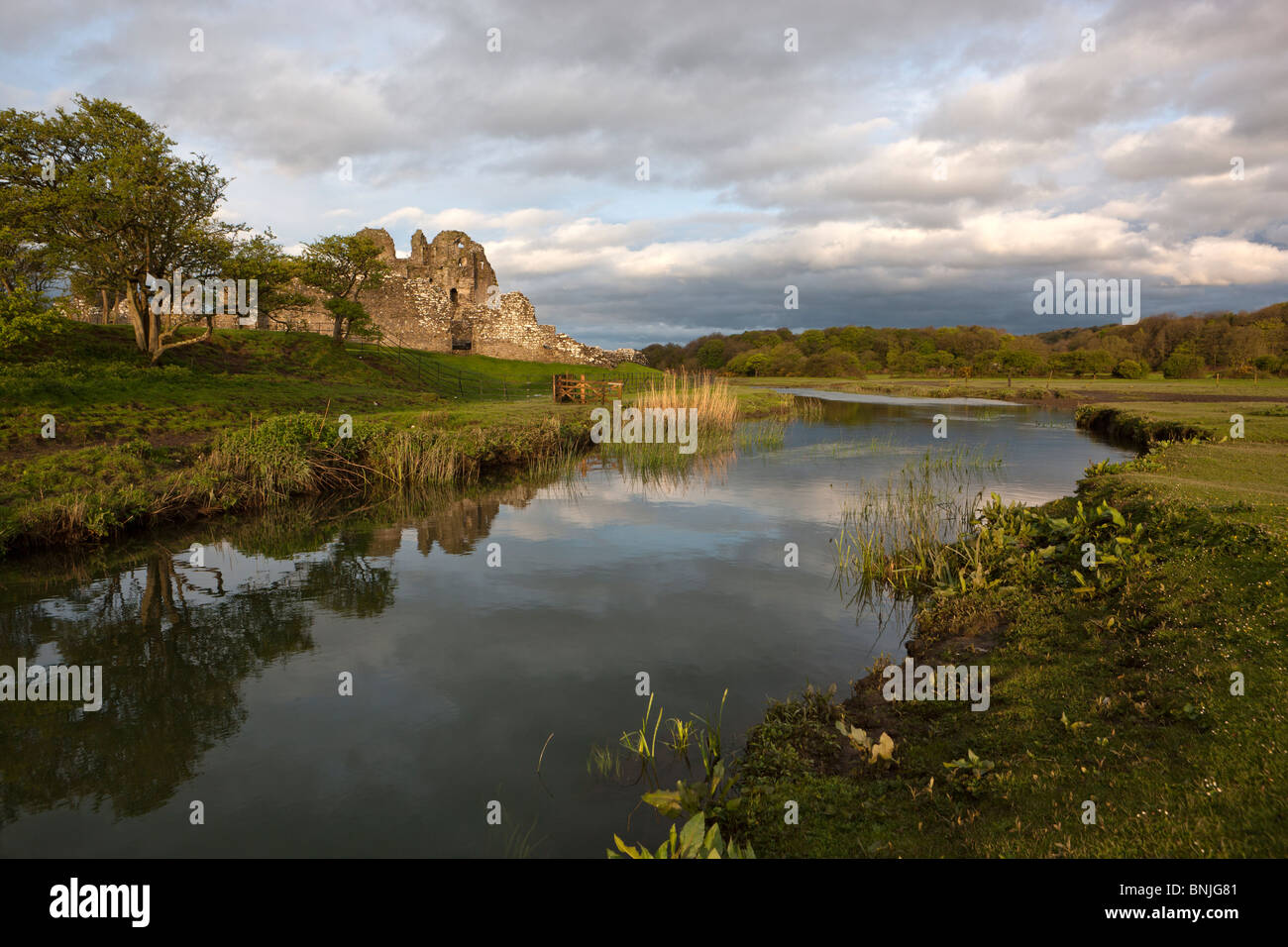 Château de Ogmore. Le Pays de Galles. L'Europe Banque D'Images