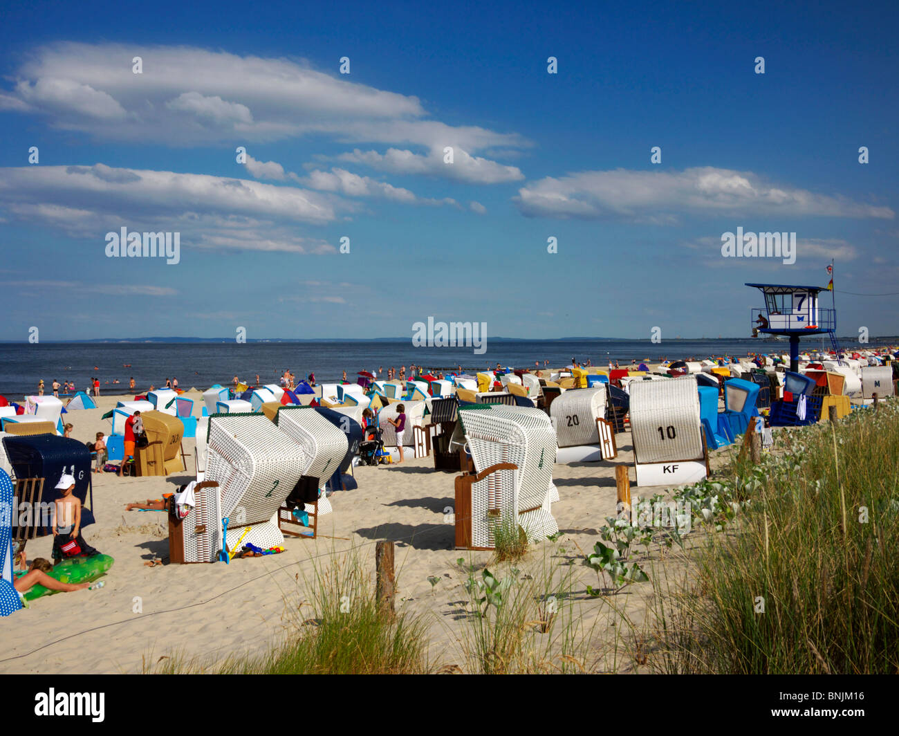 Mer Baltique : plage de Usedom, Allemagne Banque D'Images