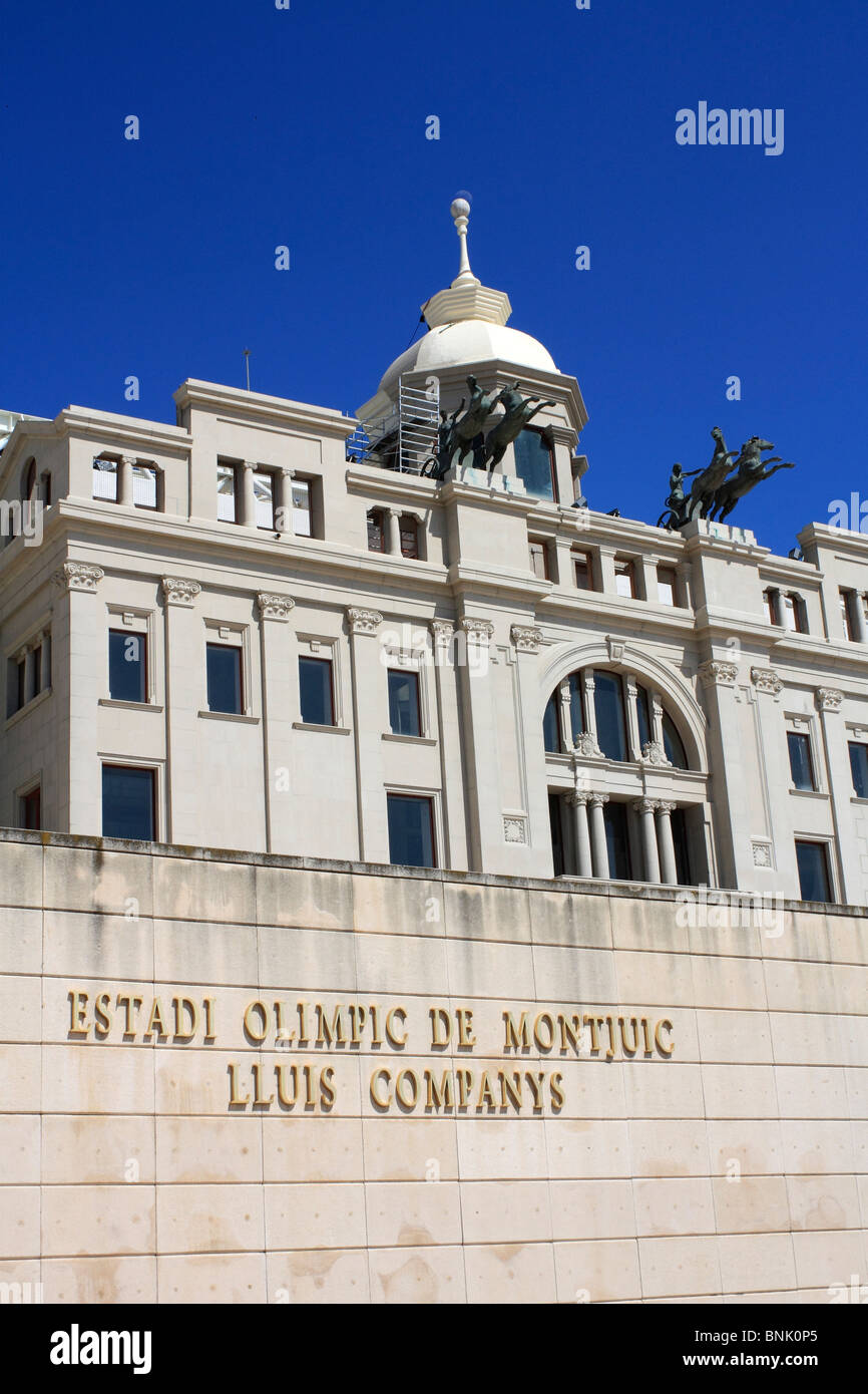 L'Anella Olímpica est le parc olympique situé sur la colline de Montjuïc, Barcelone, Espagne. Site de 1992 Jeux Olympiques d'été. Banque D'Images