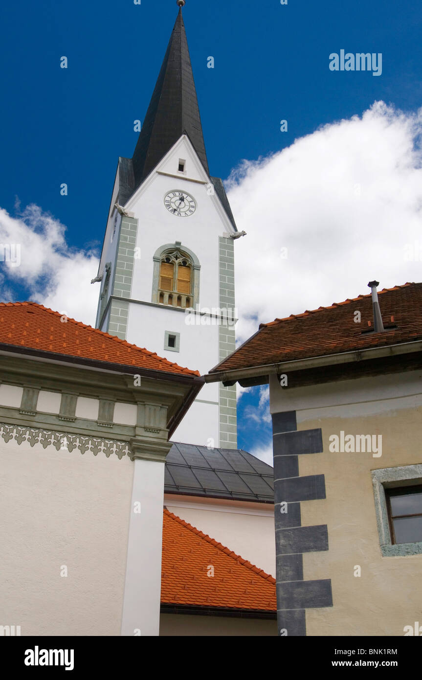 Clocher d'église à Radovljica, Bled, Slovénie Banque D'Images