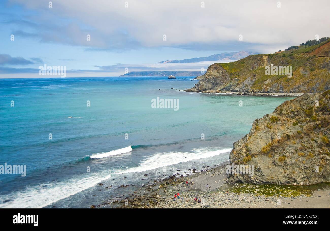 Scape de l'océan au sud de Monterey, Californie, USA, côte du Pacifique de l'eau vague vagues oceanscape scape nettoyer magnifique et calme Banque D'Images