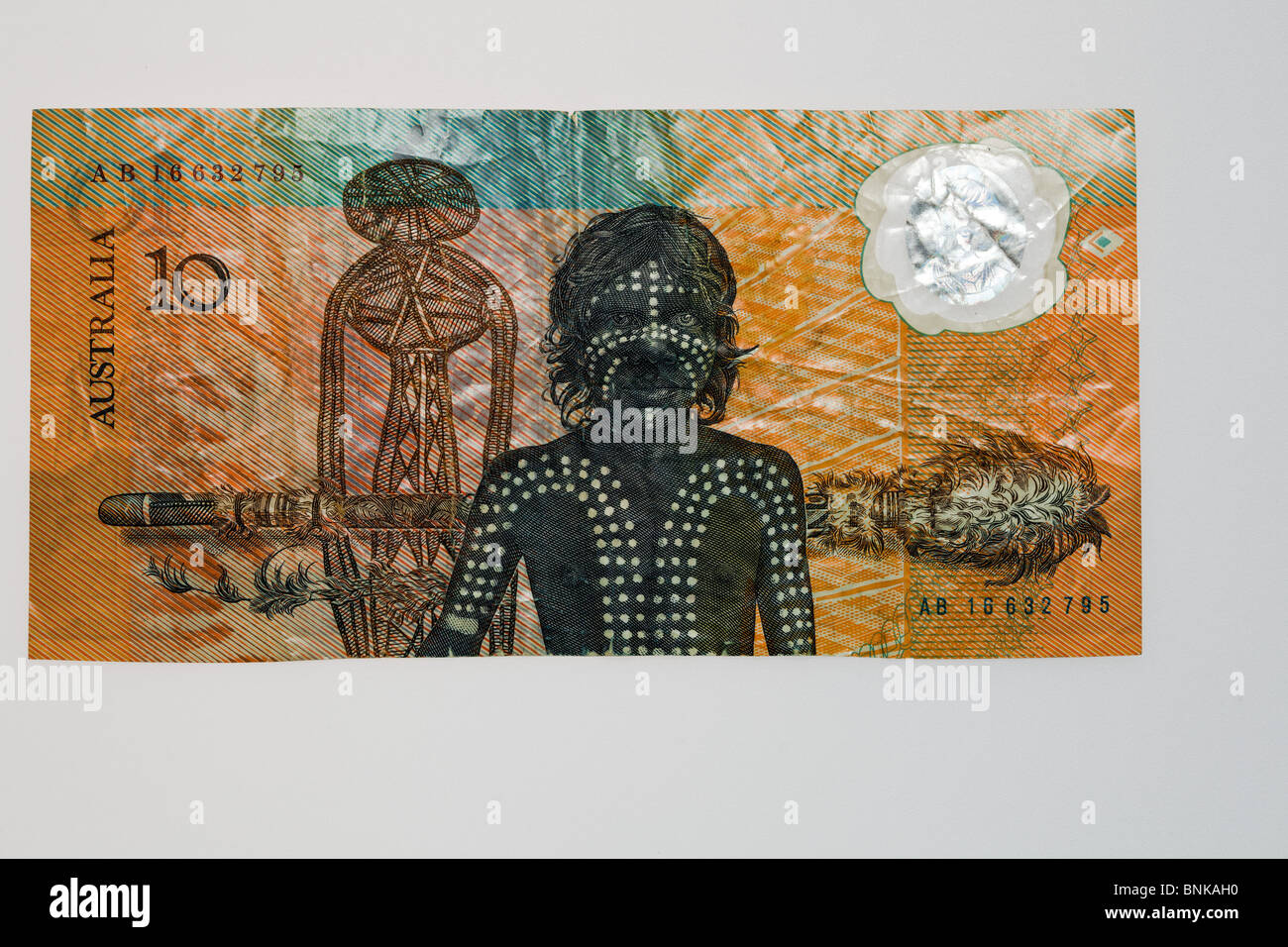 1988 10 dollar commémorative - marche arrière en polymère Banque D'Images