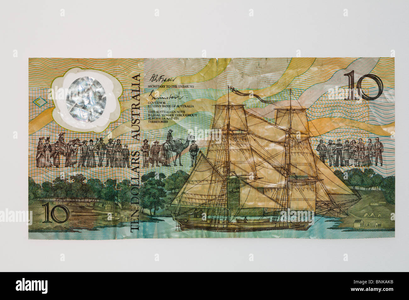 1988 10 dollar commémorative en polymère - l'avers Banque D'Images