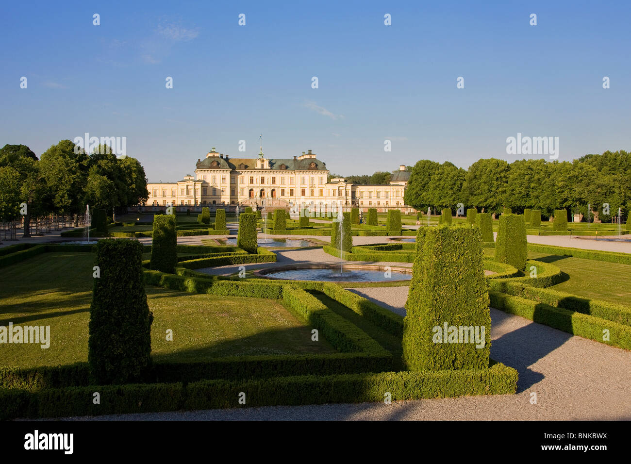 Suède Stockholm Drottningholm palace château parc du patrimoine culturel mondial tourisme locations de vacances voyage voyages Banque D'Images