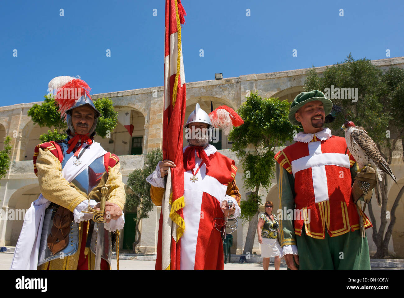 Malte La Valette en Guardia In-Guardia Chevalier de Malte fort Saint Elmo défilés Défilé uniformes uniforme historique histoire Banque D'Images