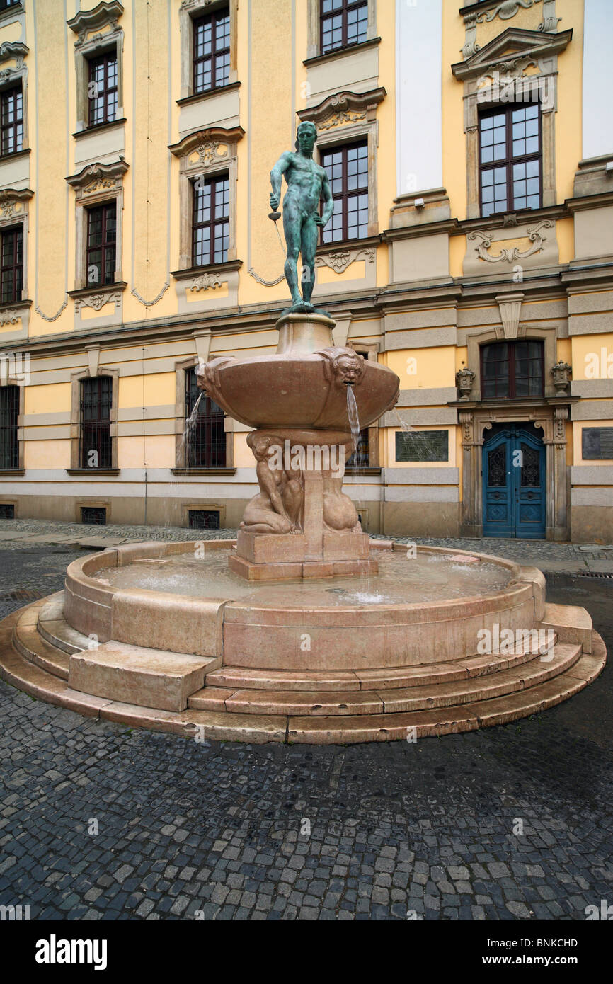 Tireur de Wroclaw Pologne fontaine Banque D'Images