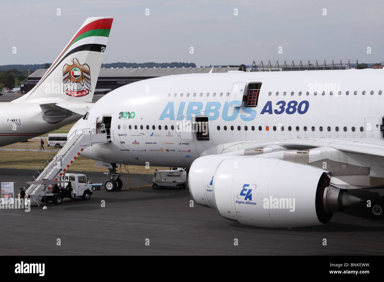 Farnborough Air Show 2010 l'Airbus A380 Banque D'Images
