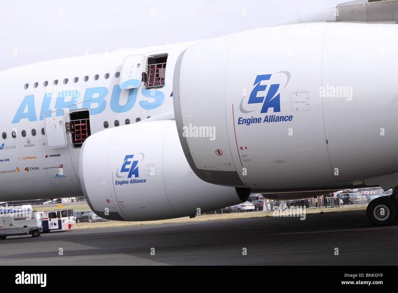 Airbus A380 avion de ligne avec EA Engine Alliance GP7200 Banque D'Images