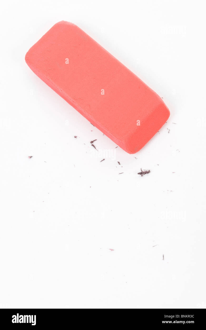 Eraser close up shot, concept de faire changer Banque D'Images