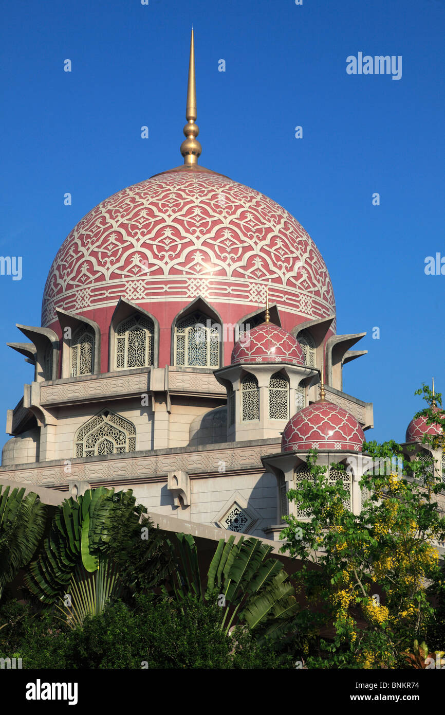 La Malaisie, Putrajaya, mosquée Putra, Banque D'Images