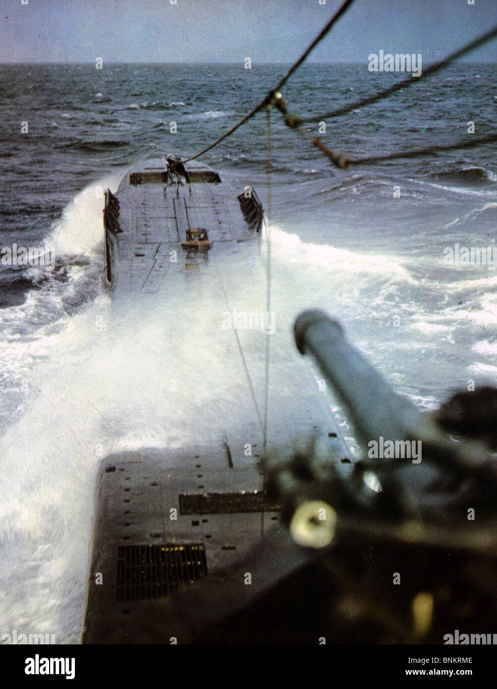 U-boot allemand U--bateau en mer pendant la WW2 Banque D'Images