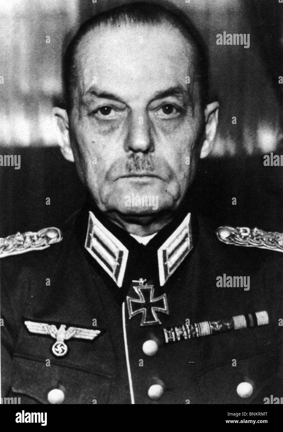 GERD VON RUNDSTEDT (1875-1953) Officier de l'armée nazi allemand Banque D'Images