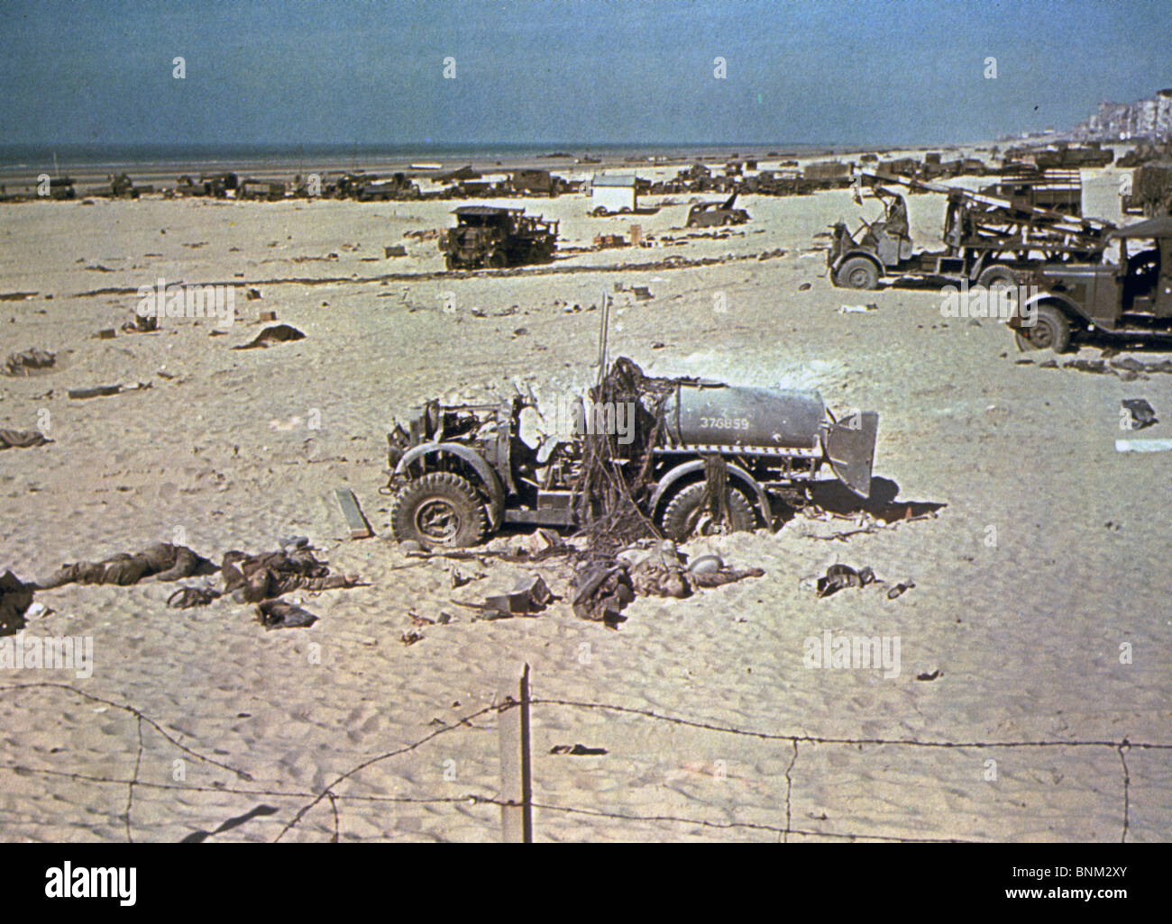 Les plages de Dunkerque après l'évacuation des forces alliées en 1940 Banque D'Images