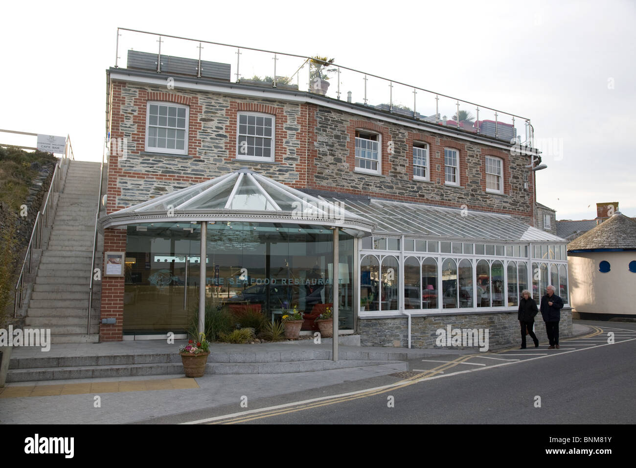 Rick Stein's Le restaurant de fruits de mer,à Padstow Cornwall, Angleterre Banque D'Images