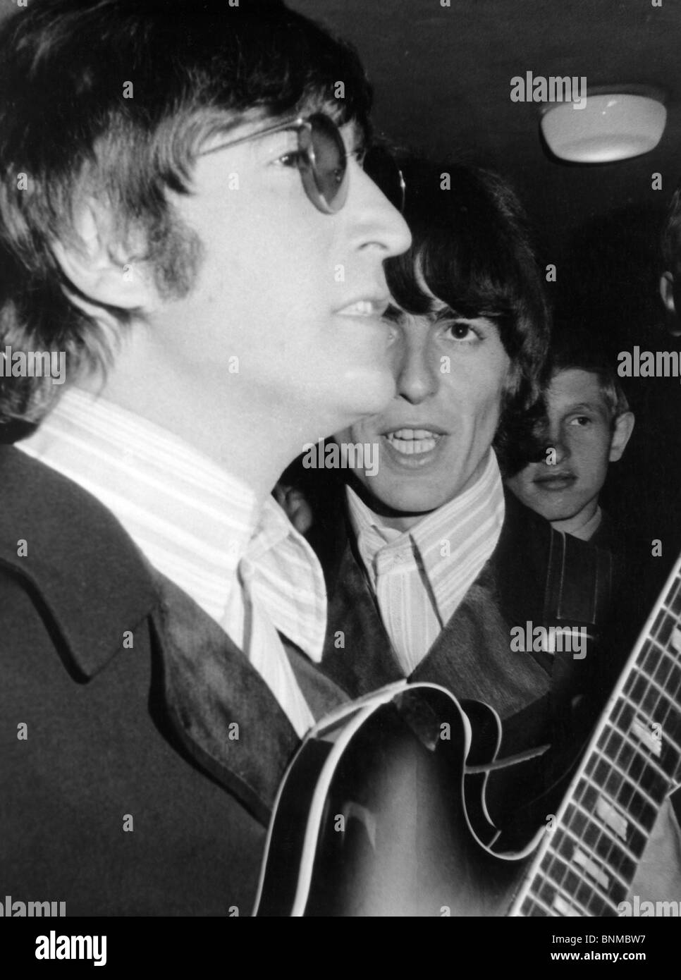 La musique des Beatles groupe pop band concert Allemagne Essen 1966 chanteur John Lennon Banque D'Images