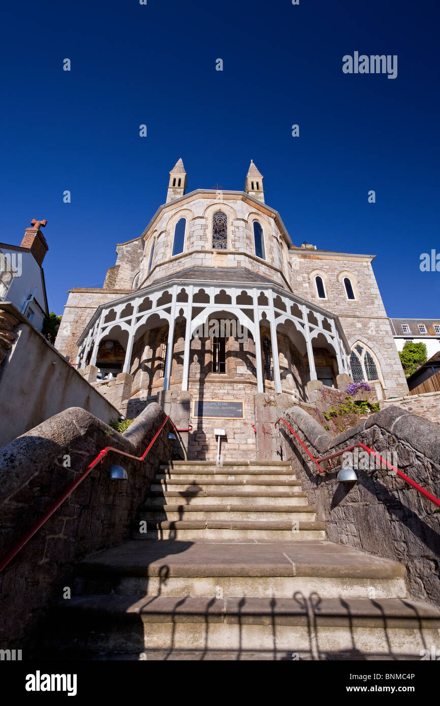 The 'Apprentice Restaurant' (anciennement l'église St Barnabas), Dartmouth, South Hams, Devon, Angleterre, Royaume-Uni Banque D'Images