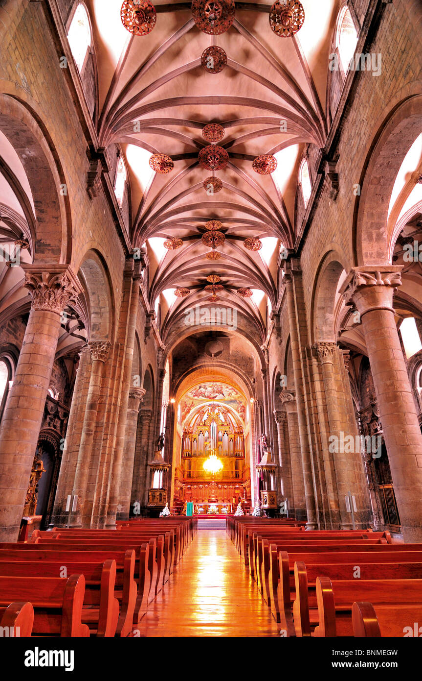 L'Espagne, Saint James Way : Intérieur de la cathédrale Santa Maria en Jaca Banque D'Images