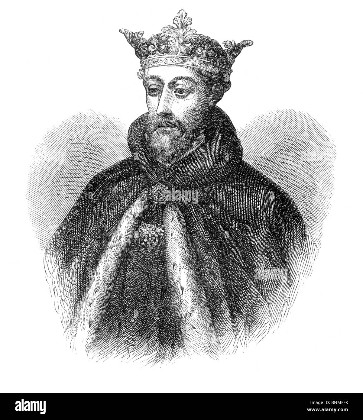 Illustration noir et blanc de Jean de Gand, duc de Lancastre Banque D'Images