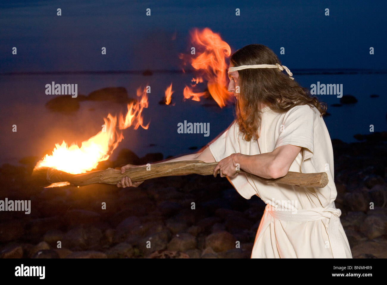 Danseur de feu Banque D'Images