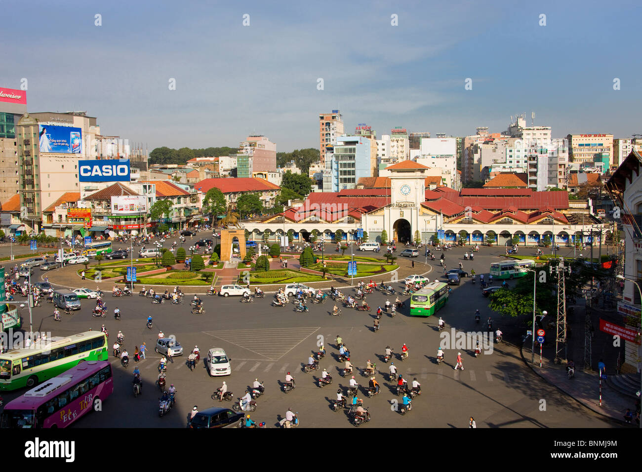Saigon Ho Chi Minh city Vietnam ville Ben Tanh place du marché Asie espace voyager place d'intérêt monument Banque D'Images
