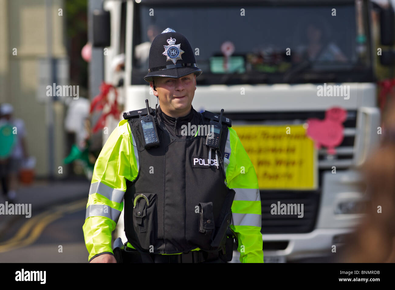 Un policier local à Biggleswade, Bedfordshire, Angleterre Banque D'Images