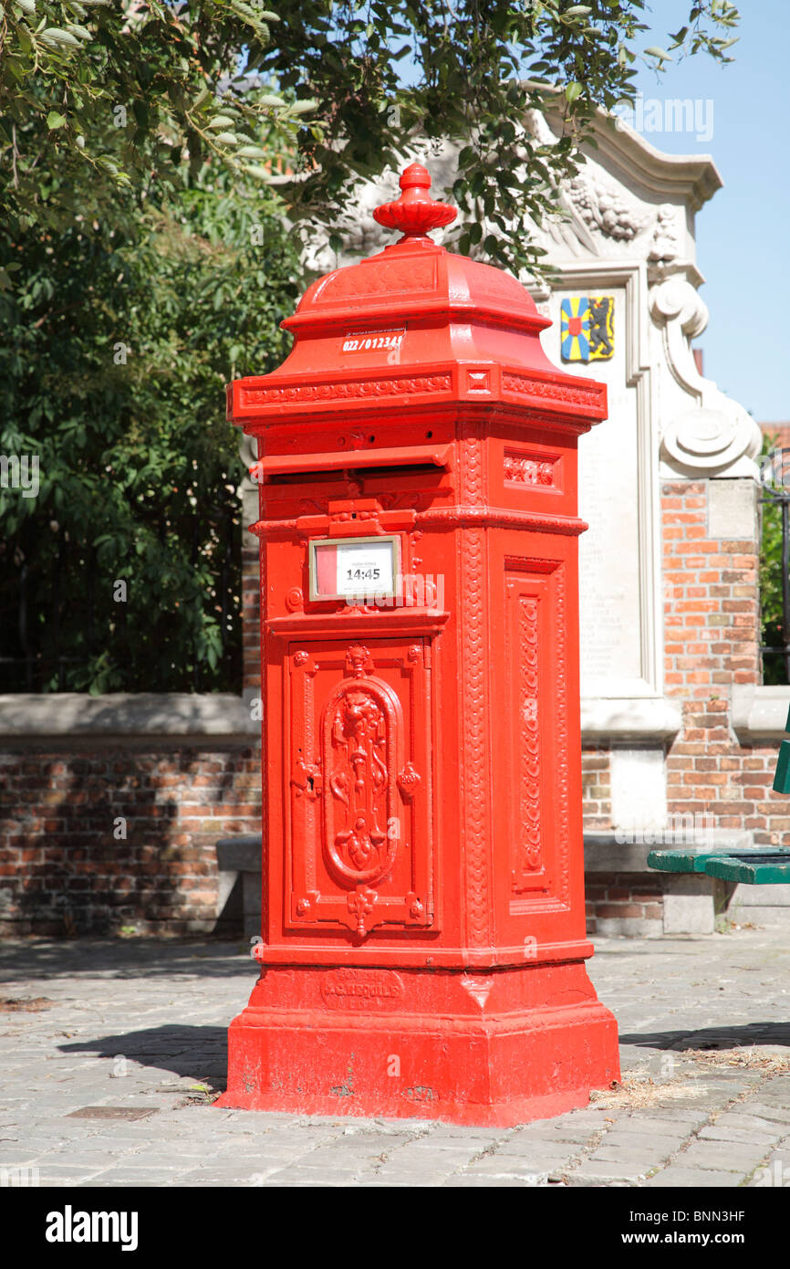 Mail Box, Brugge, Bruges, Belgique Banque D'Images