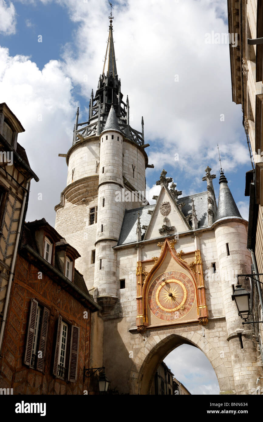 Tour de l'horloge à Auxerre Bourgogne France Banque D'Images