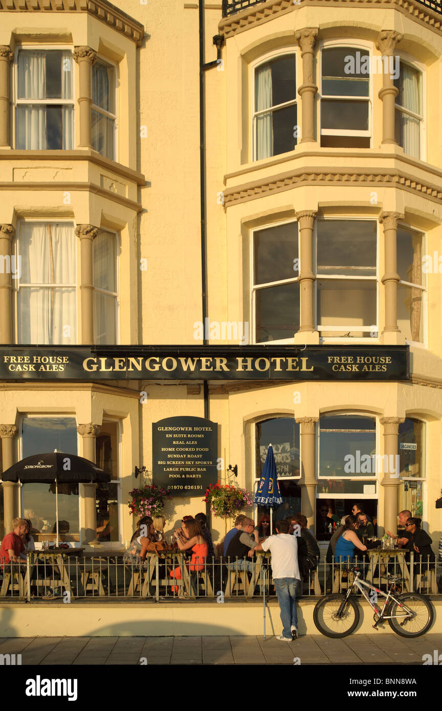 Glengower hotel seaside pub, Aberystwyth Wales UK Banque D'Images