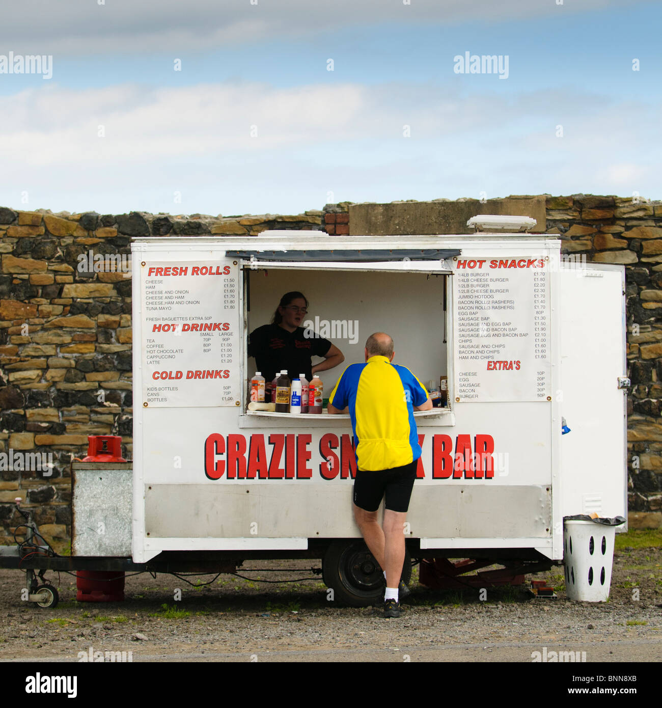Snack-bar Mobile van , Burryport, Carmarthenshire South Wales UK Banque D'Images