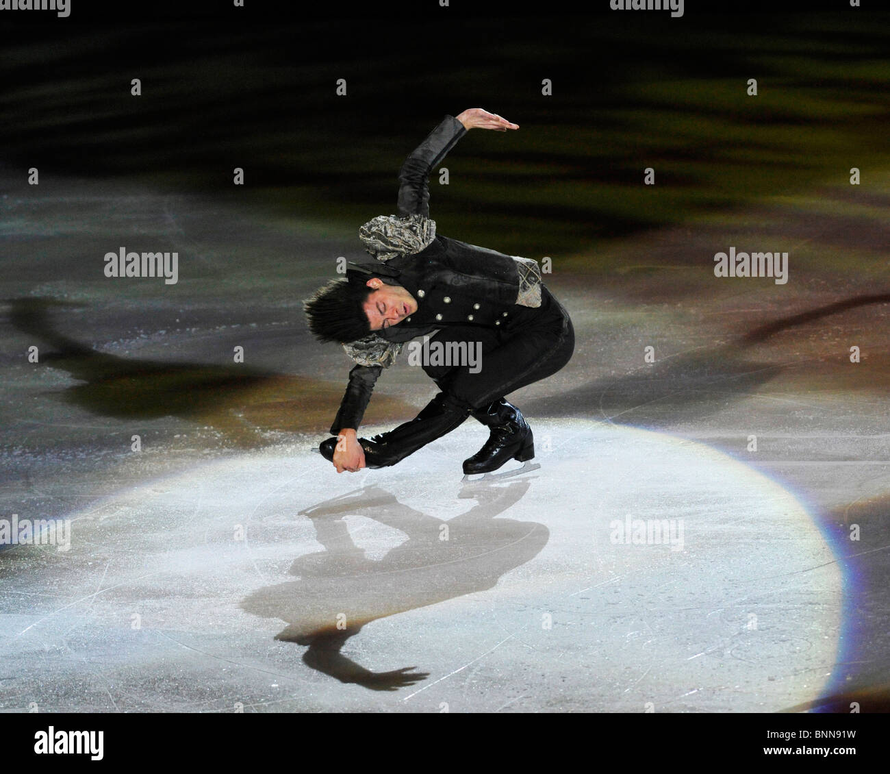 Le sport suisse ice ice hall figure skating Stephane Lambiel, patineuse artistique modèle ne libération Banque D'Images