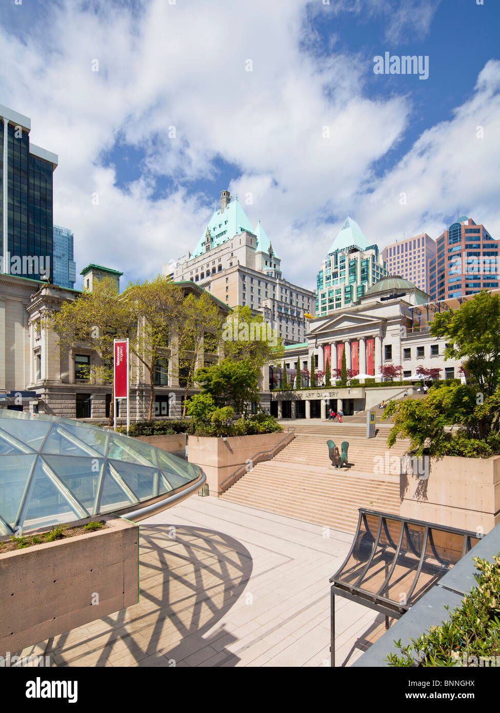 Robson Square, Vancouver Art Gallery, British Columbia, BC Banque D'Images
