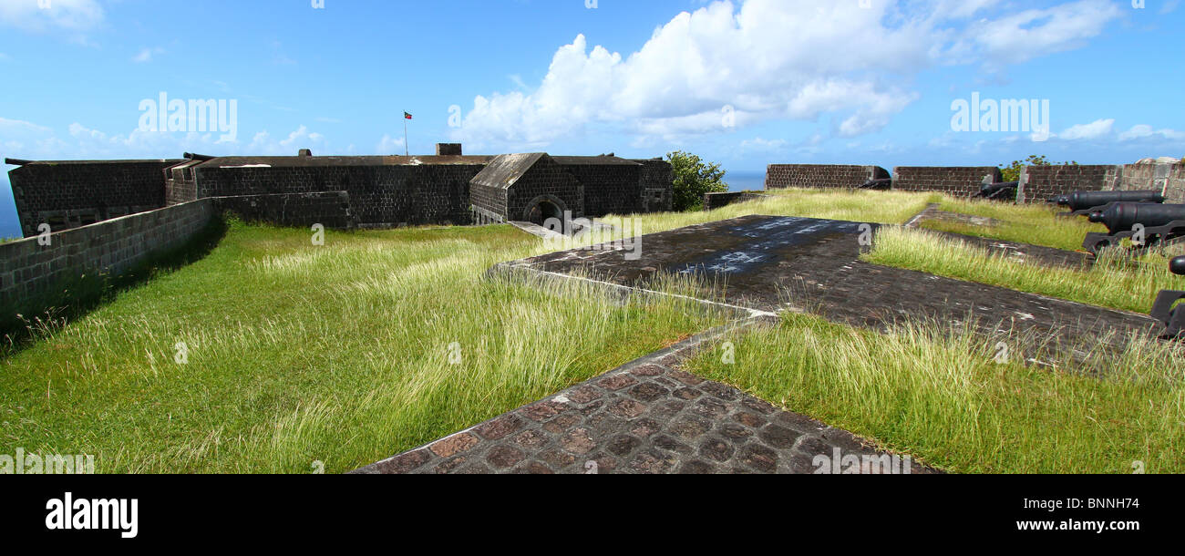 La forteresse de Brimstone Hill - Saint Martin Banque D'Images