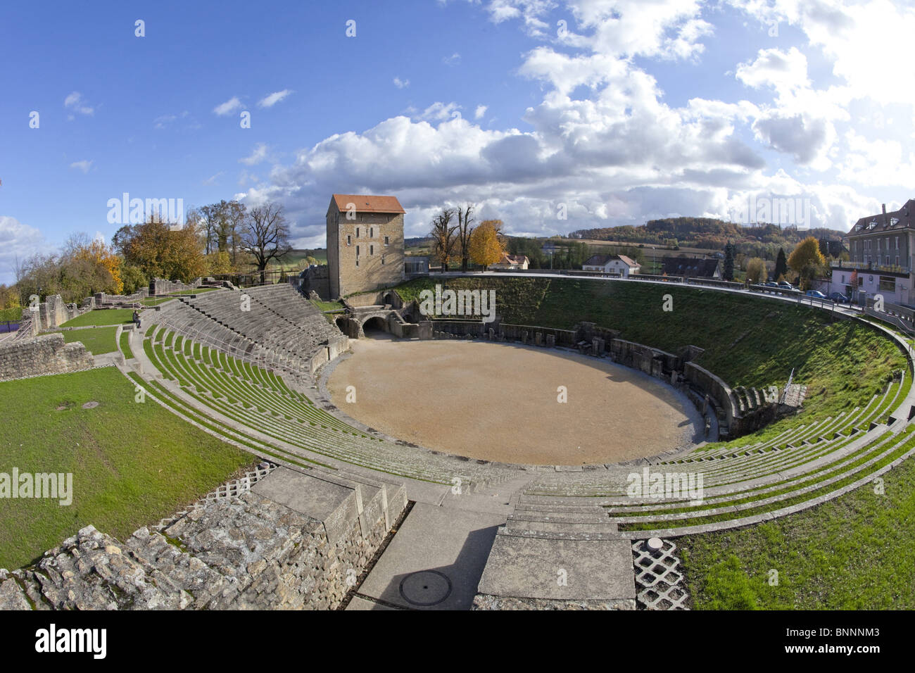 Amphithéâtre Avanches VD canton de Vaud Vaud Suisse arène romaine historiquement automne arena Banque D'Images