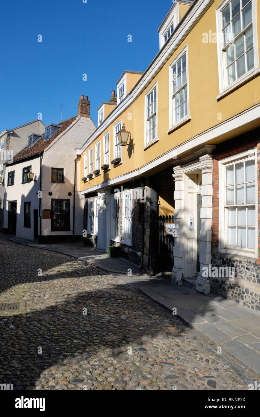 Elm Hill, Norwich, Norfolk, Angleterre Banque D'Images