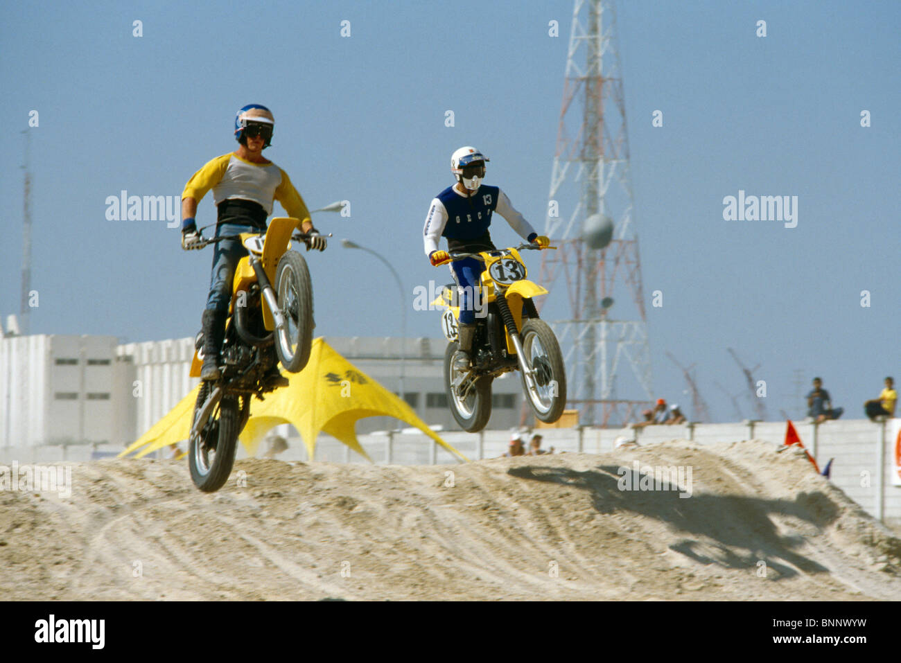 Dubai UAE Motor Bike Scrambling Banque D'Images