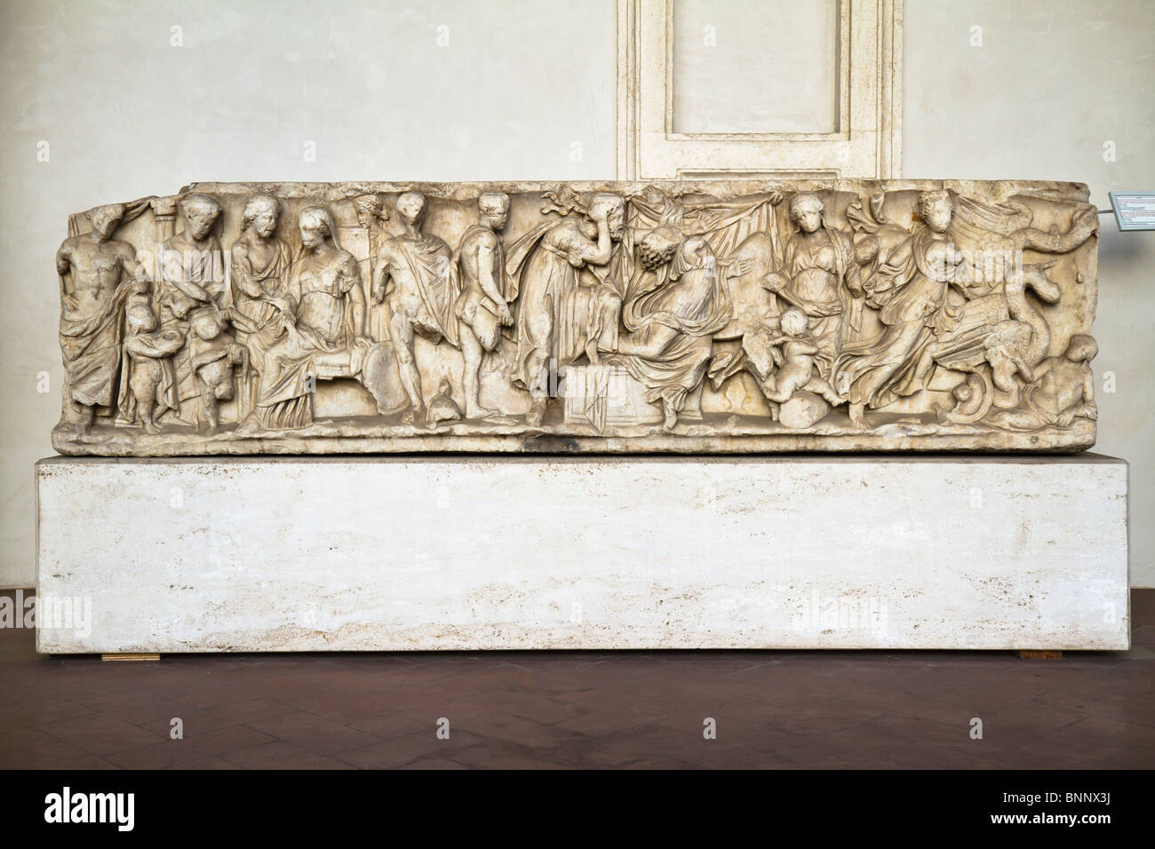 Sarcophage romain avec des scènes du mythe de Médée. Ca. 150-170 AD. Terme Museum, Rome, Italie. Banque D'Images