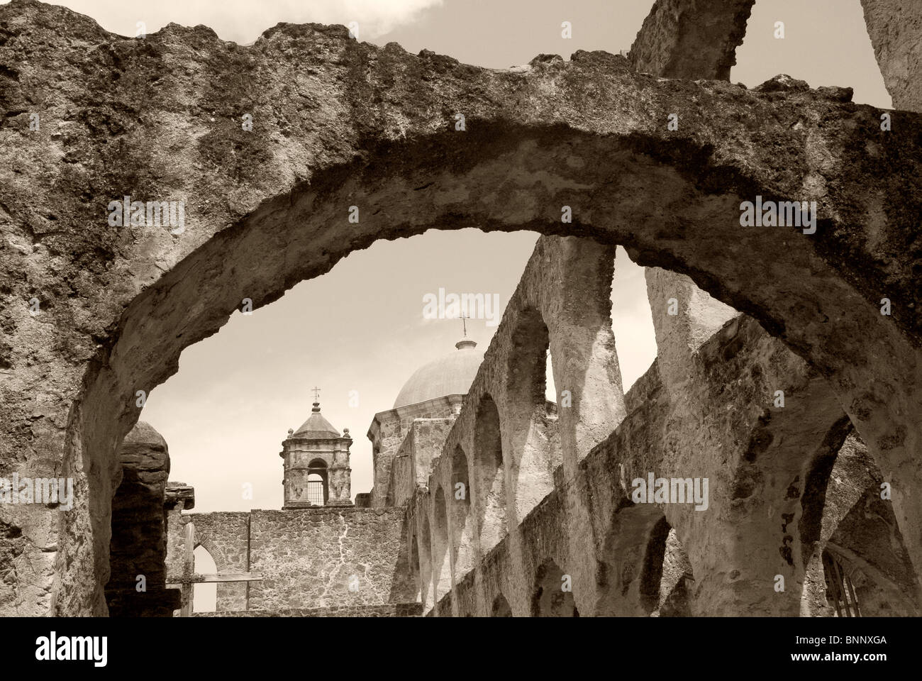 La Mission de San Antonio, Texas Banque D'Images