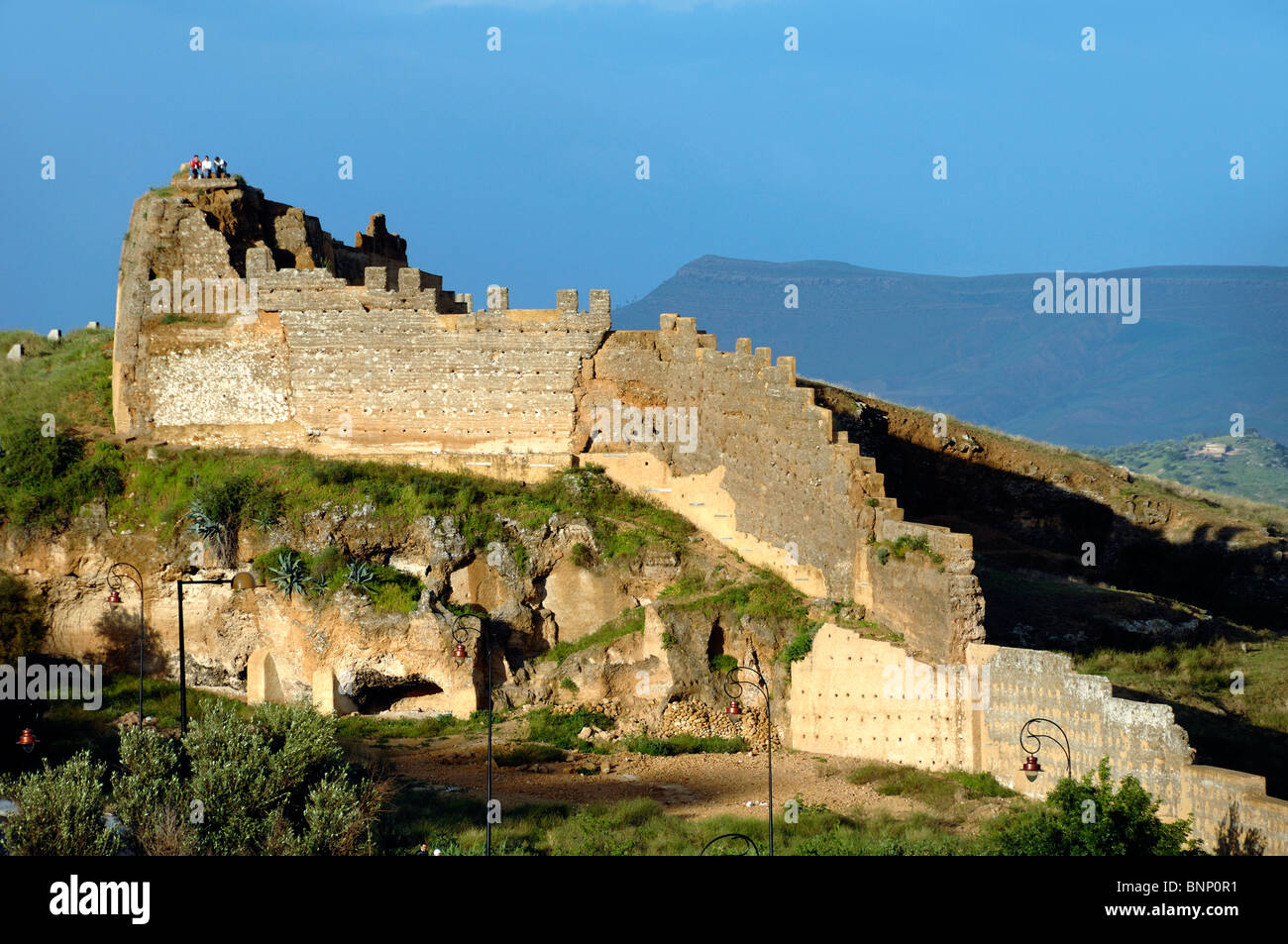 Vestiges de la forteresse, fortifications, ville fortifiée ou remparts de la ville, Fès, Maroc Banque D'Images