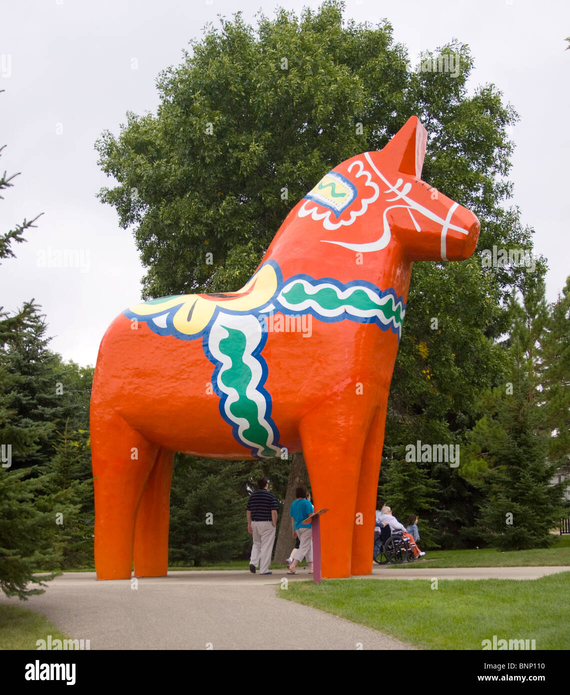 Cheval de Dala géant de Minot au Dakota du Nord Banque D'Images
