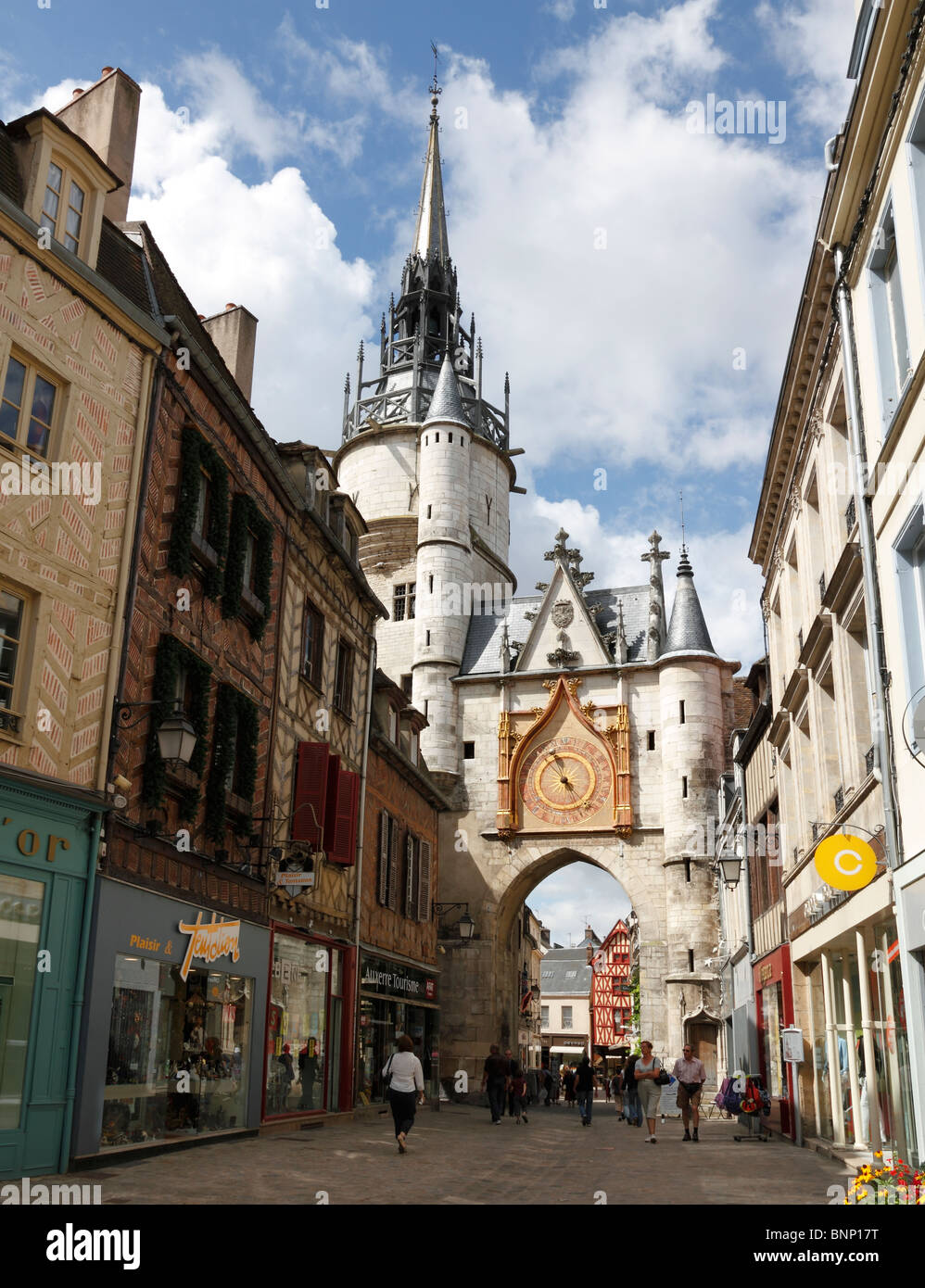 Tour de l'horloge à Auxerre Bourgogne France Banque D'Images