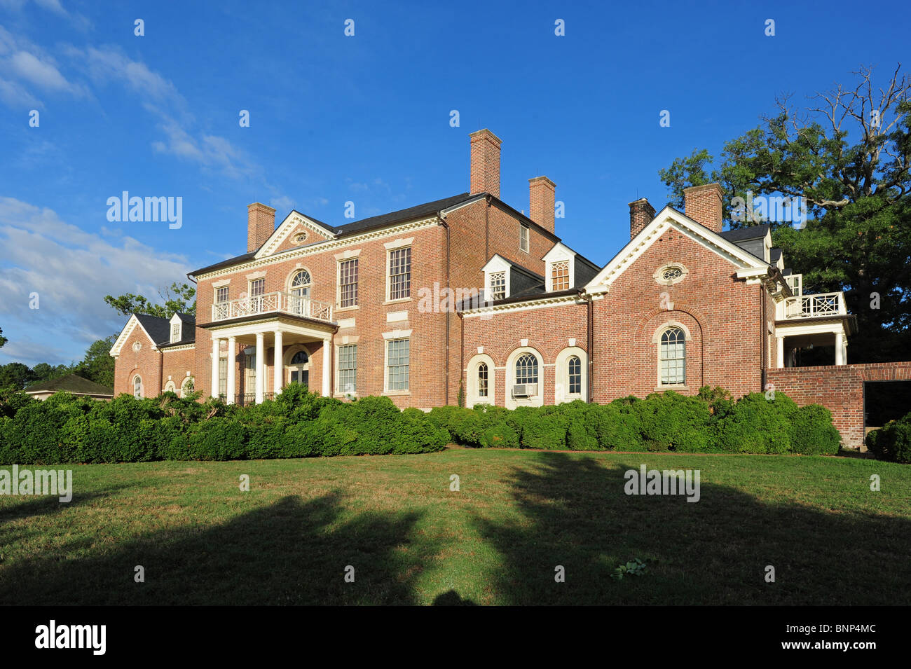 USA Virginia VA Fairfax Comté Woodlawn Historic Estate Plantation House façade vue de l'accueil Banque D'Images