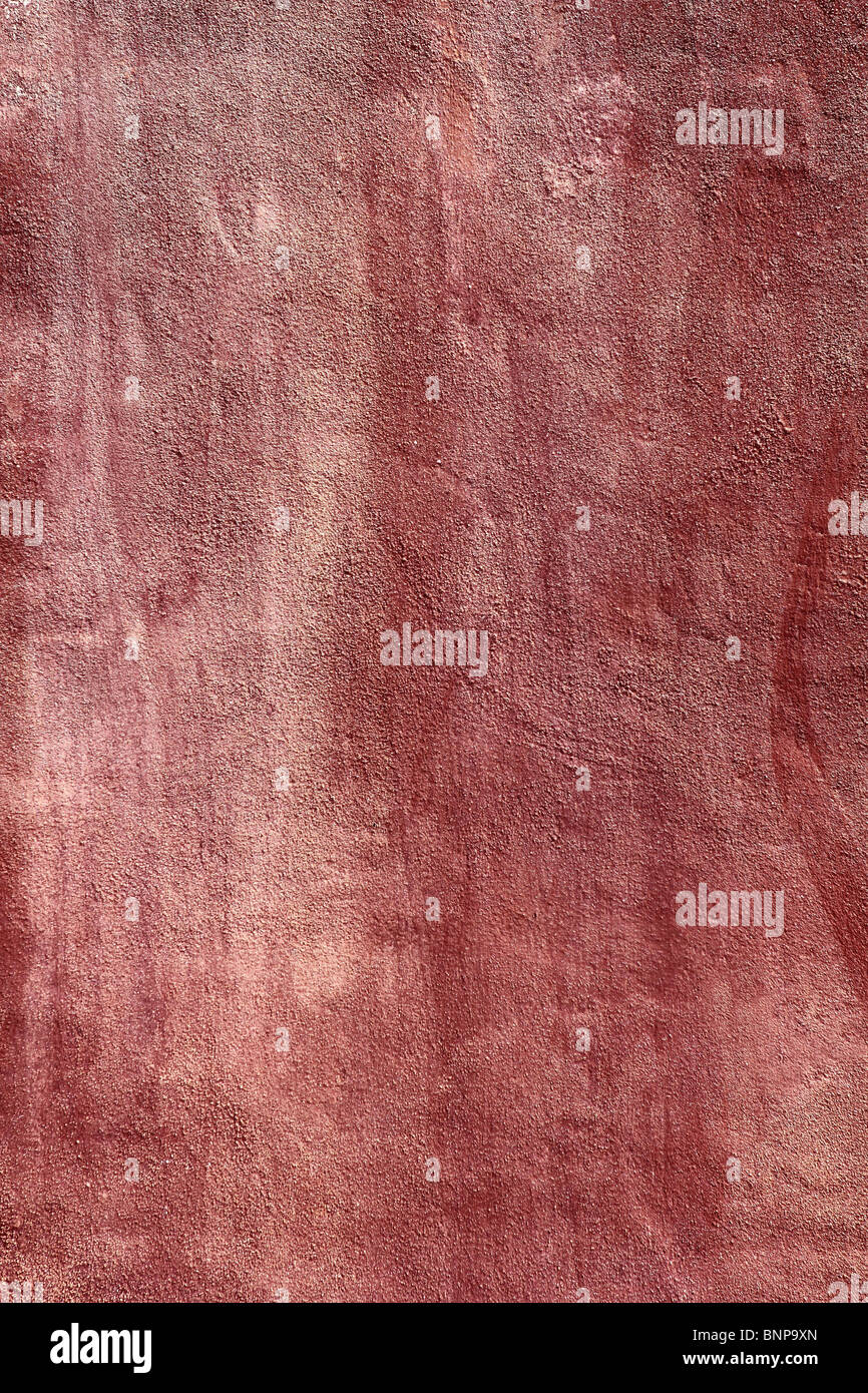 Grunge de ciment Mur rouge peinture texture weathered Banque D'Images