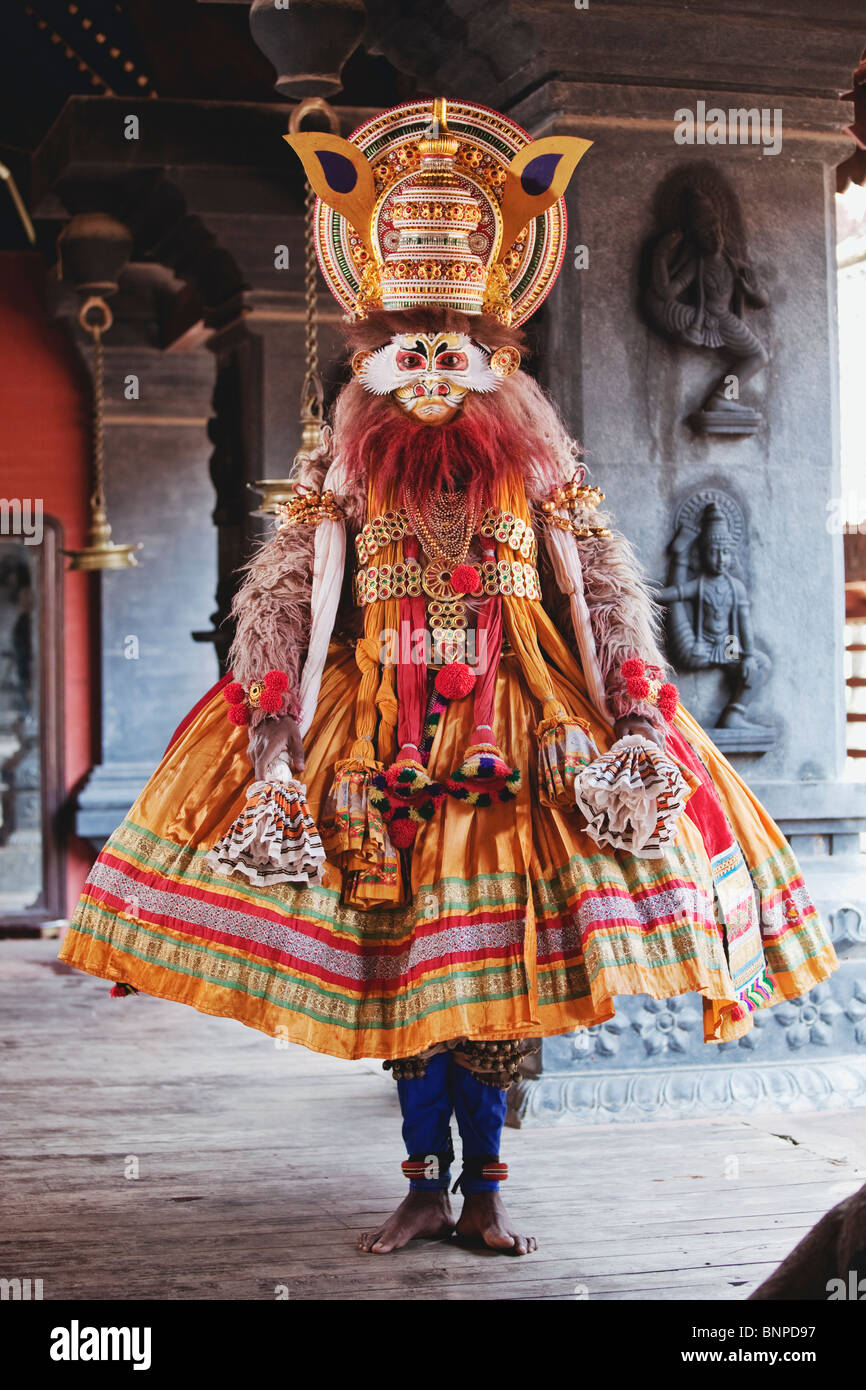 Caractère de danse Kathakali Banque D'Images