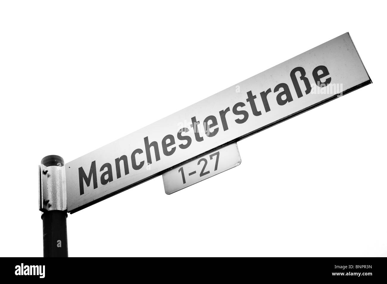 Manchesterstrasse street sign bielefeld allemagne manchester Banque D'Images