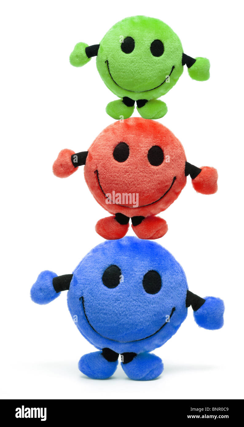 Smiley jouets mous Banque D'Images