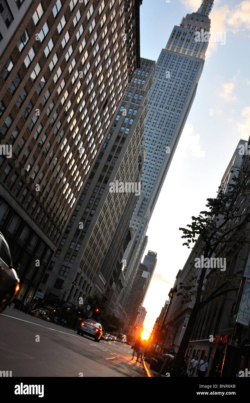 Manhattanhenge, New York City, USA Banque D'Images