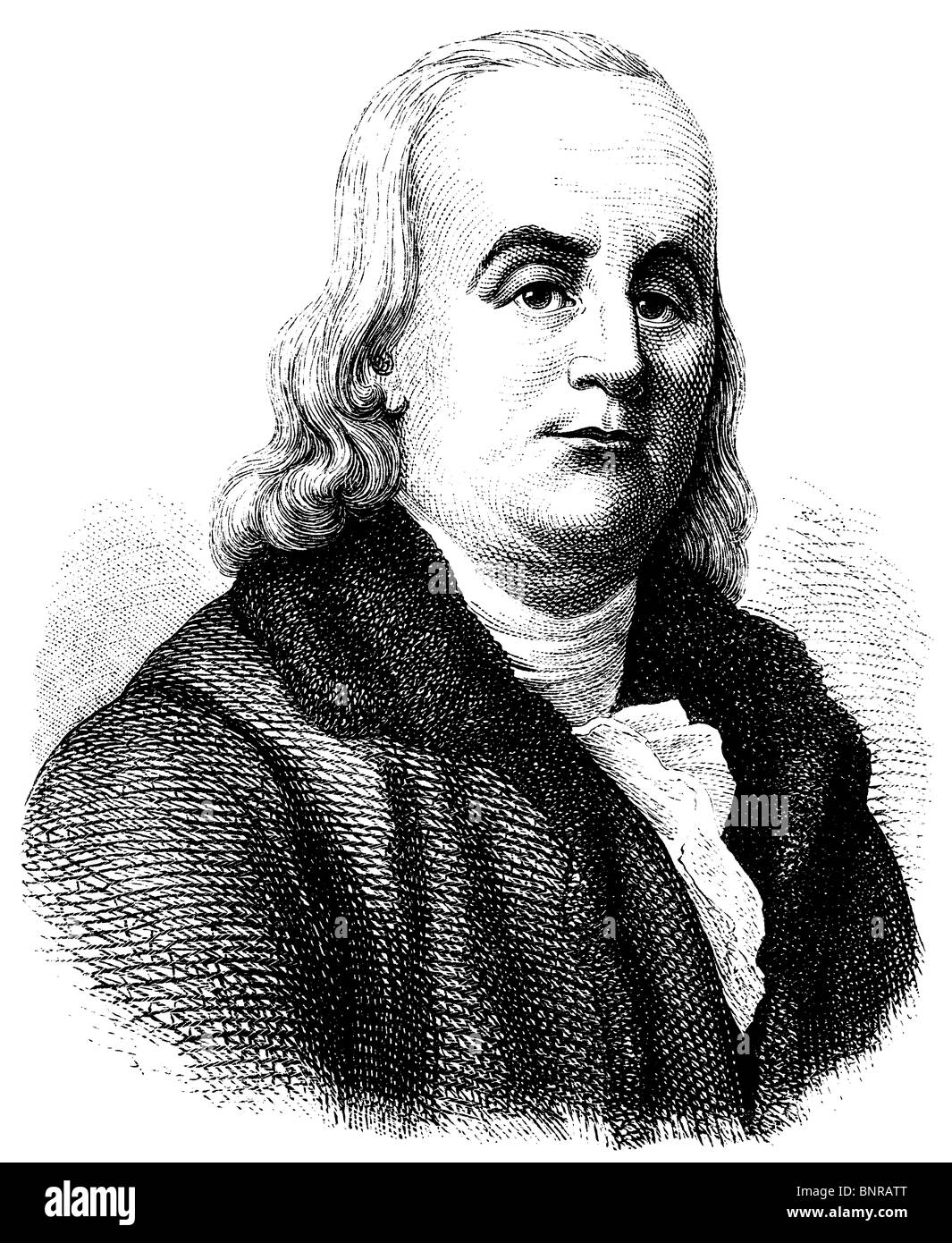 Benjamin Franklin (1706 - 1790), un des pères fondateurs de l'United States Banque D'Images