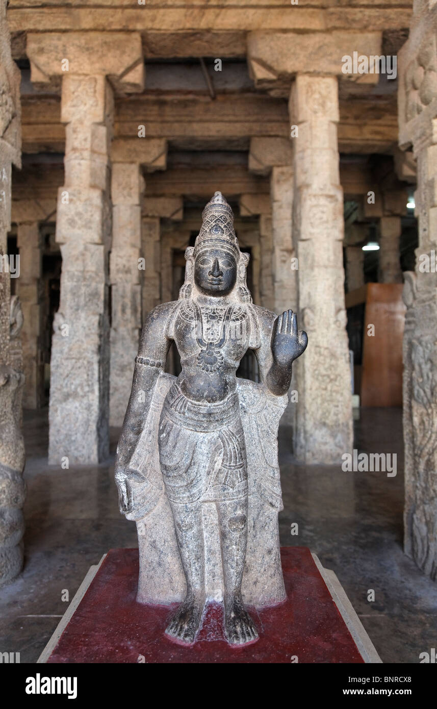 Inde - Tamil Nadu - Madurai - sculptures à l'intérieur du temple Sri Meenakshi Banque D'Images